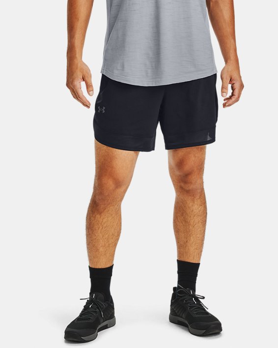 Pantalones cortos de entrenamiento de 18 cm UA Stretch, Black, pdpMainDesktop image number 0